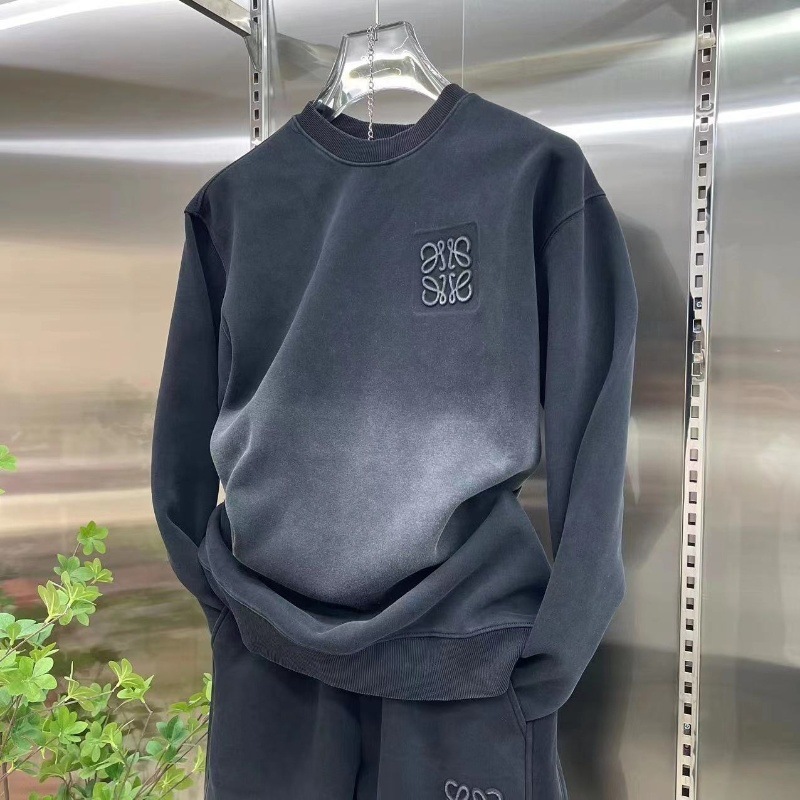 겨울 기모 두꺼운 운동복 세트 남성용 패셔너블 루즈 그라디언트 캐주얼 투피스 세트 넷 스웨트 팬츠