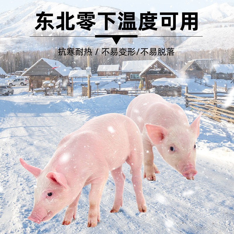 Lucky Farm Espesar TPU Señal de oreja de cerdo Señal de oreja multicolor Señal de cría de cerdas con nombre de animal