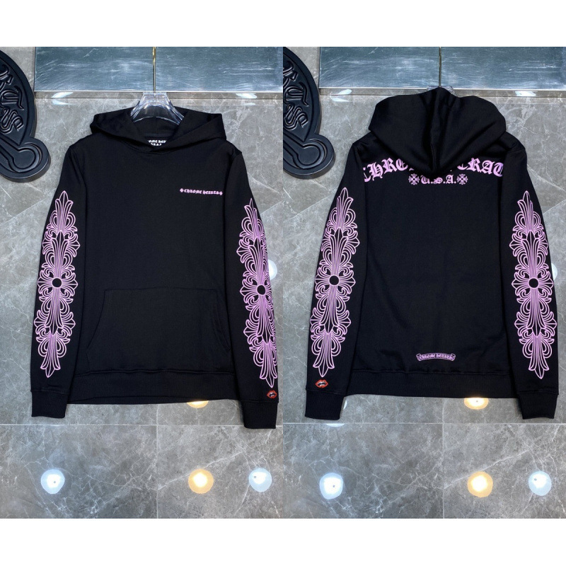 Chrome Heart Hoodie 克罗伈十字架连帽卫衣跨境宽松男女拉链帽衫|undefined