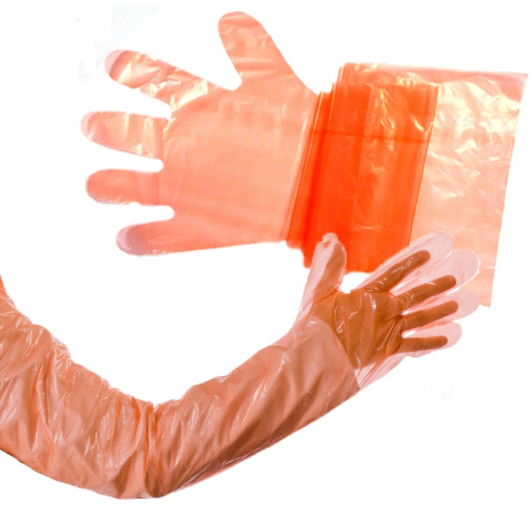 一次性长臂手套兽用塑料长手套 羊牛马母猪助产兽医加长防护袖套A