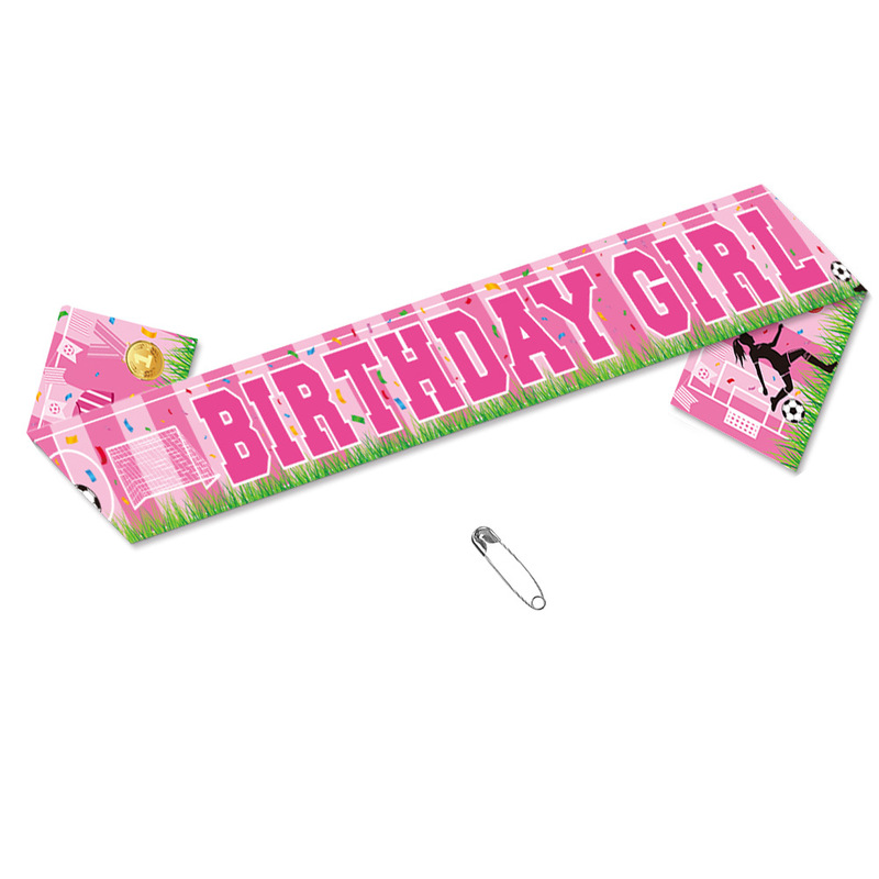 亚马逊足球主题生日装饰肩带 生日派对装饰足球礼仪带拍照道具|undefined