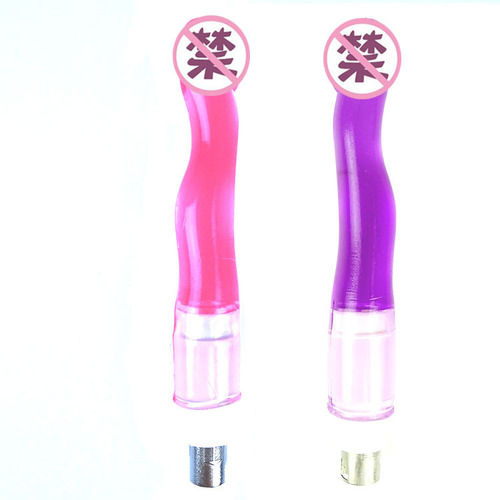Gun machine accessories rear court super soft crystal penis female gun machine automatic withdrawal telescopic trumpet gun machine accessories wholesale