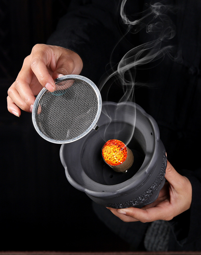 Ceramic Fire Dragon Cup Moxibustion Tool Medium Size with Cloth Cover for TCM Warm Therapy specifications