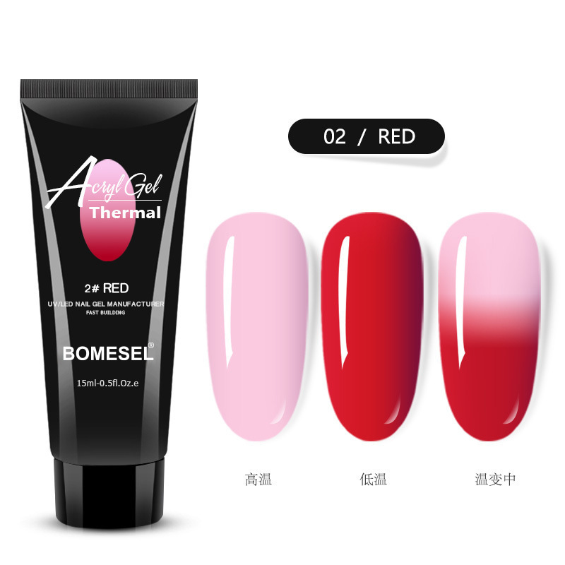 Explosión transfronteriza 15ML manicuría temperatura cristal extensión pegamento de uñas extensión rápida pegamento de cristal sólido sin papel