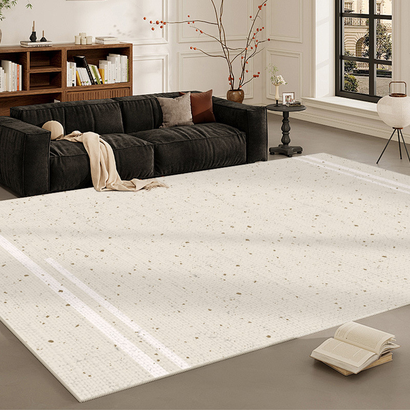 Alfombra sala de estar aire crema impermeable a prueba de contaminación simple alfombra de cama del dormitorio resistente a la suciedad fácil de cuidar alfombra aire crema minimalista