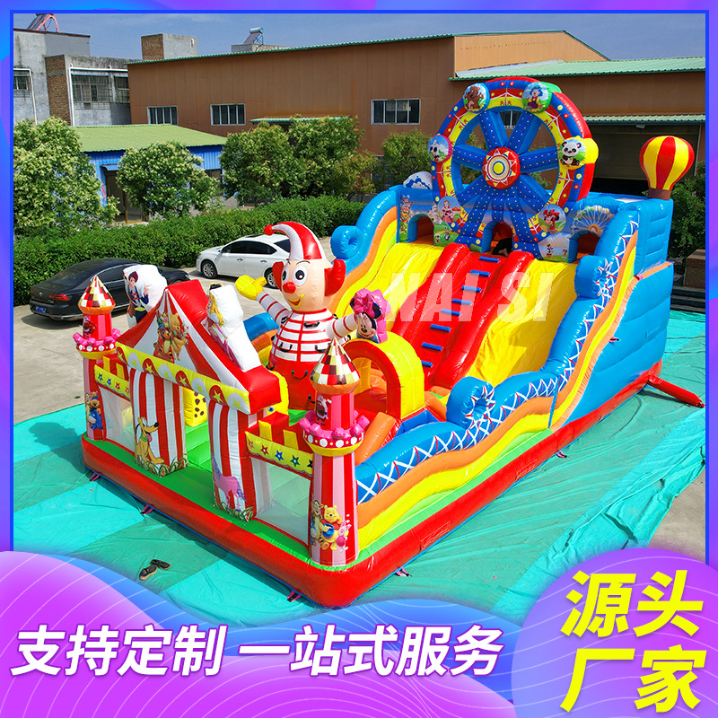 Puesto al aire libre, trampolín inflable para niños, equipo de entretenimiento, castillo travieso, tobogán, castillo inflable, grande al aire libre