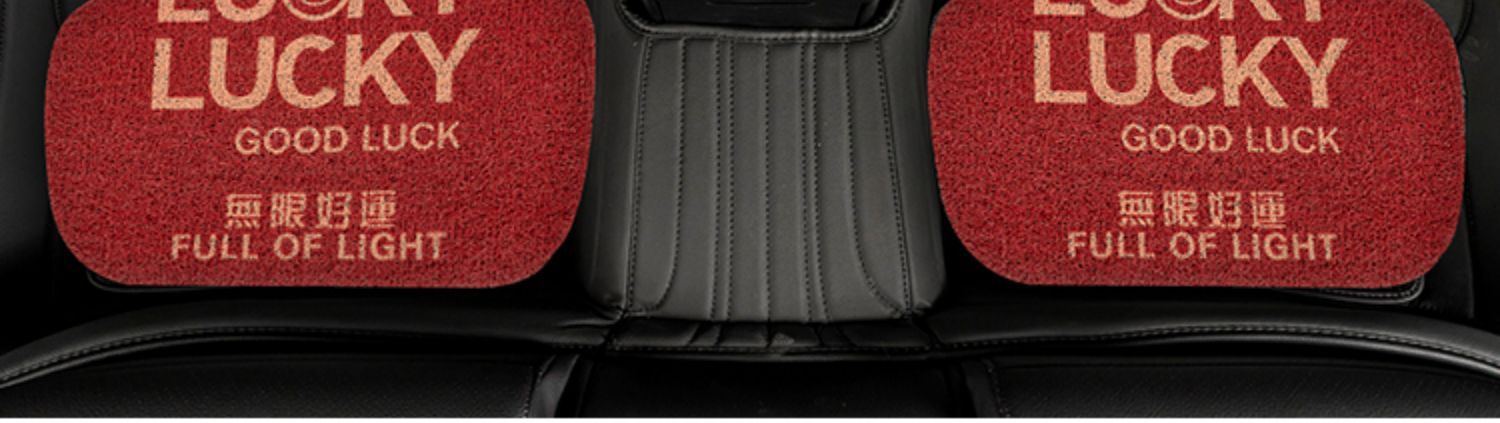 Car foot mat universal red wire ring carpet mat floor mat foot mat foot mat car car car anti-dirty mat female