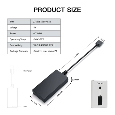Cross-Border Carbitlink to Wireless Carplay Wireless Android Auto Huawei Hicar Box (Simsiz CarPlay və Android Auto) - carbitlink-to-carplay