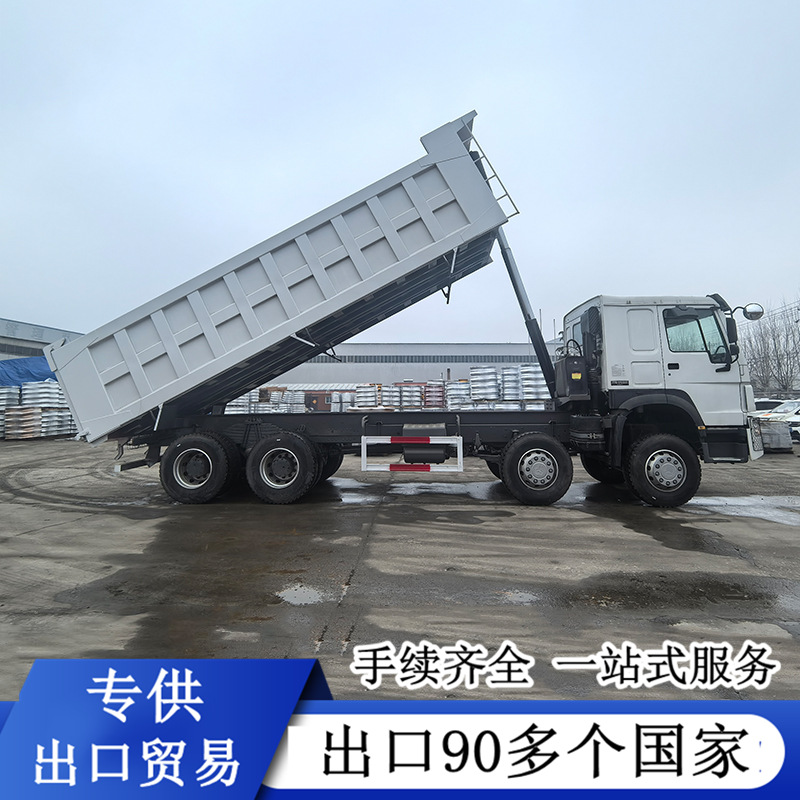 Exported to Africa, Right-Hand Drive 6X4 Dump Truck, 375 Horsepower, Rear-Dump, Front Four-Wheel Drive, Rear Eight-Wheel Drive, Heavy-Duty Earthmoving Vehicle