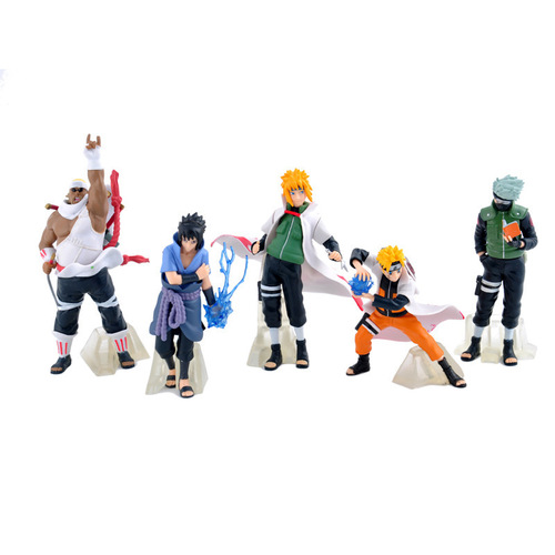 Naruto 32 Generations 5 Figures Model Ornaments Sasuke Naruto Kakashi Fourth Generation Minato Wholesale Delivery