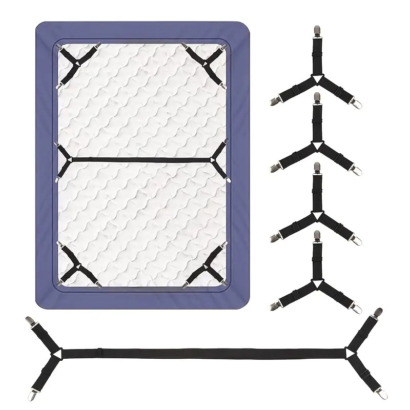 Fijador Ajustable para Sábanas y Manteles, con Clips Metálicos, para Hogar y Tiendas