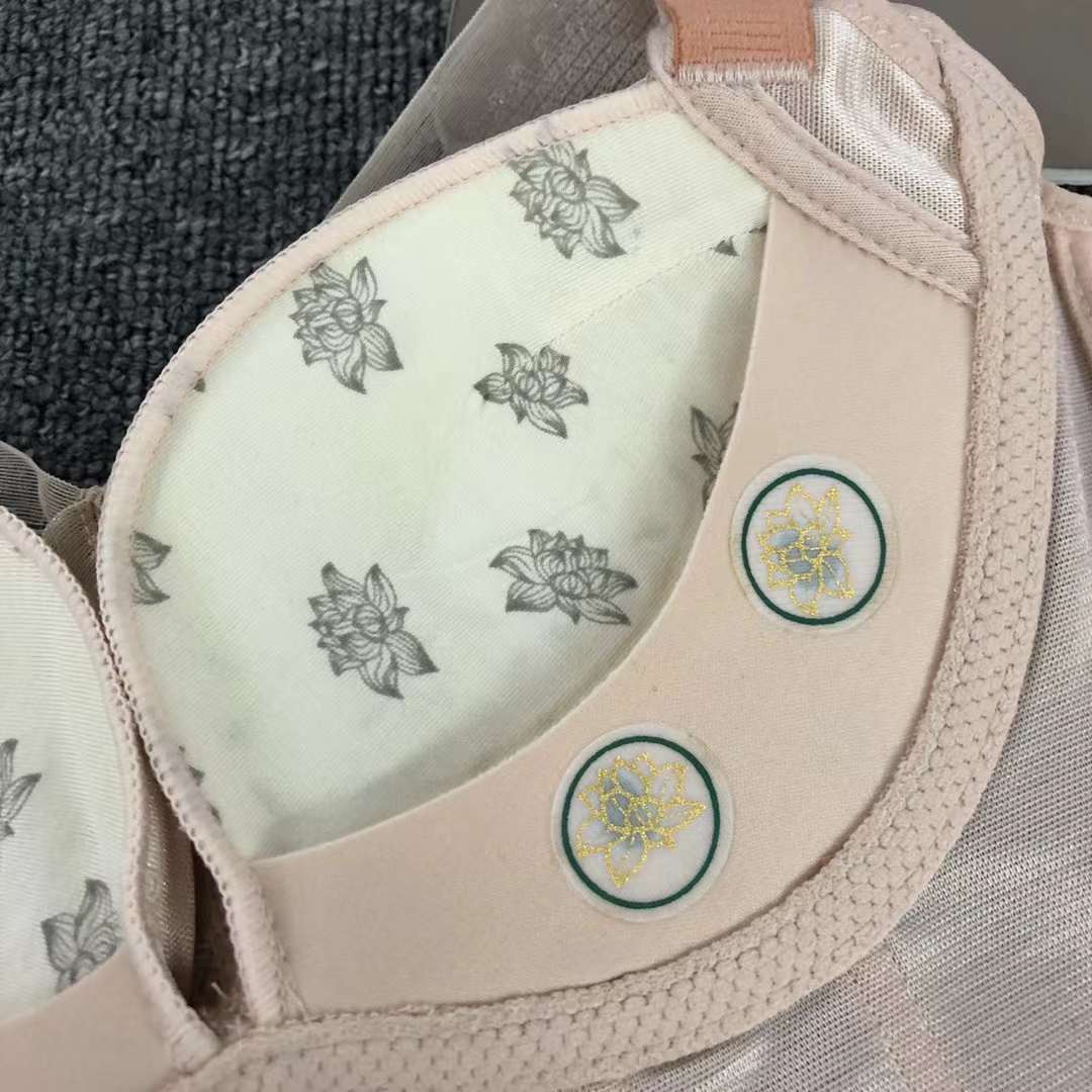 Bréster de alta calidad estilo de encaje jacquard transpirable ajustable confort lateral plegable ropa interior de botón múltiple image 5