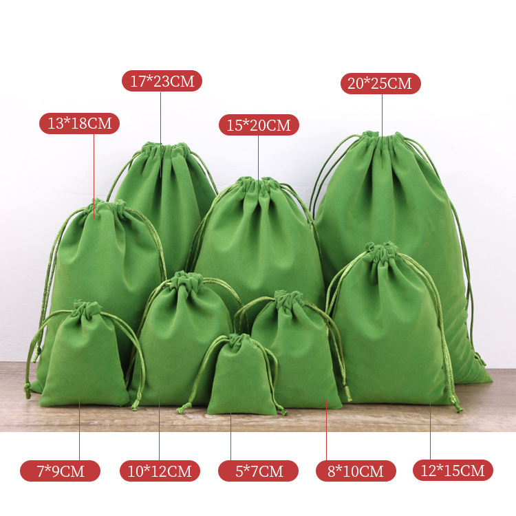 Suministro directo de fábrica bolsa de terciopelo embalaje de la joyería cordón bolsillo móvil poder auriculares bolsa de almacenamiento en stock
