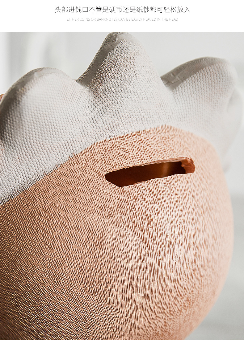 Nordic ins león alcancía grande creativo lindo moneda niños alcancía decoración salón decoración