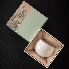 翡翠茶カップ徳化氷種羊脂翡翠白磁ティーカップ家庭用カンフーティーセット純白ゲストカップティーシングルカップ