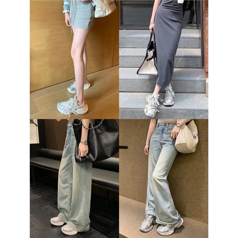 葡萄妈studiolee内增高5.5cm~复古厚底做脏半拖运动老爹鞋潮女款|undefined