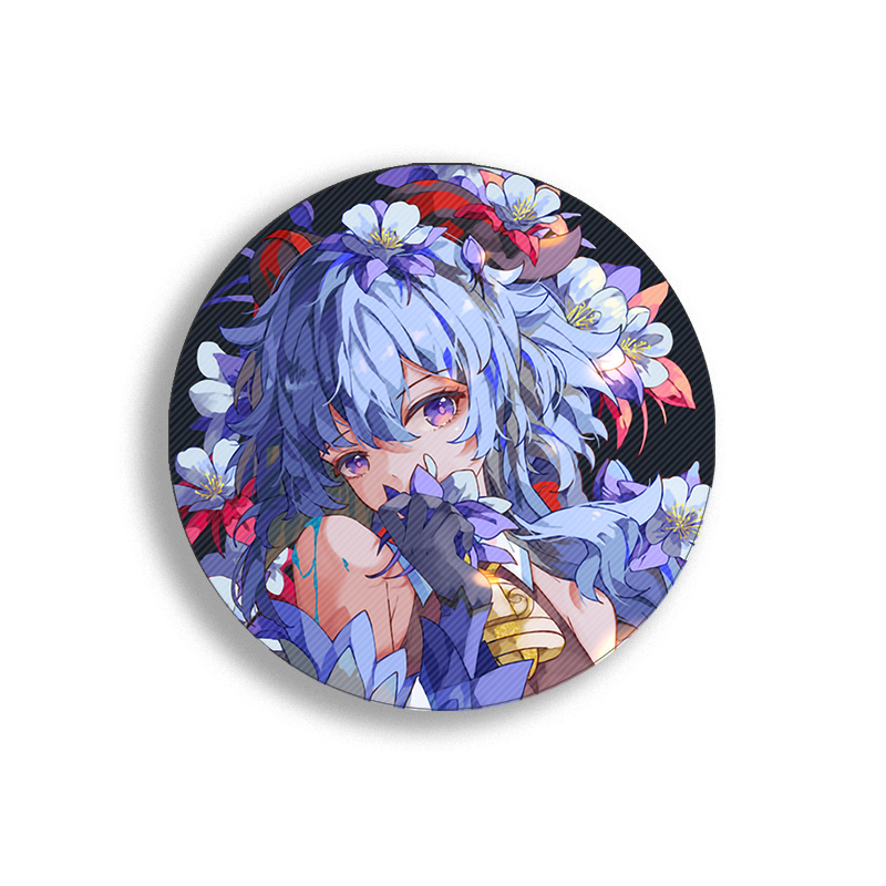 58mm Game Genshin Impact Brooch Pins Anime Badge Cosplay Yae Miko Xiao Zhongli Accessories For Clothes Backpack Decoration Gift