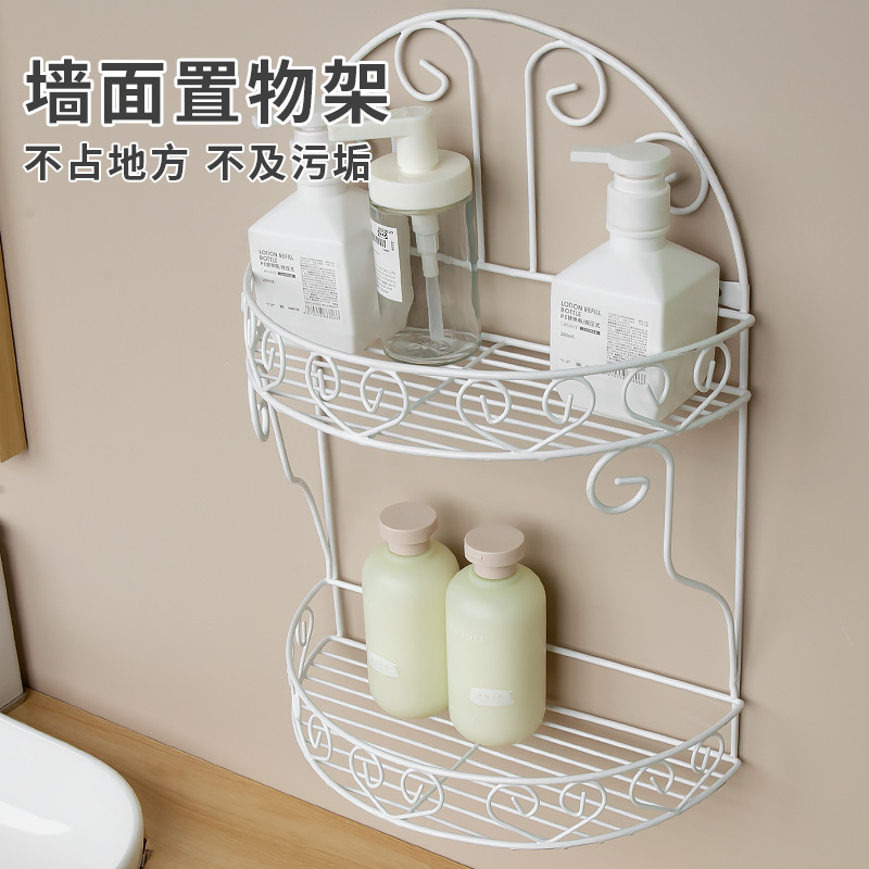 punch-free storage rack kitchen countertop multi-functional salt bathroom toilet seasoning storage supplies flower rack