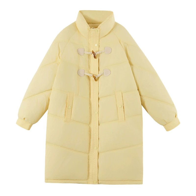 Long down jacket, winter cute warm jeans, Korean style, mid-length, 2024 years, for teenagers