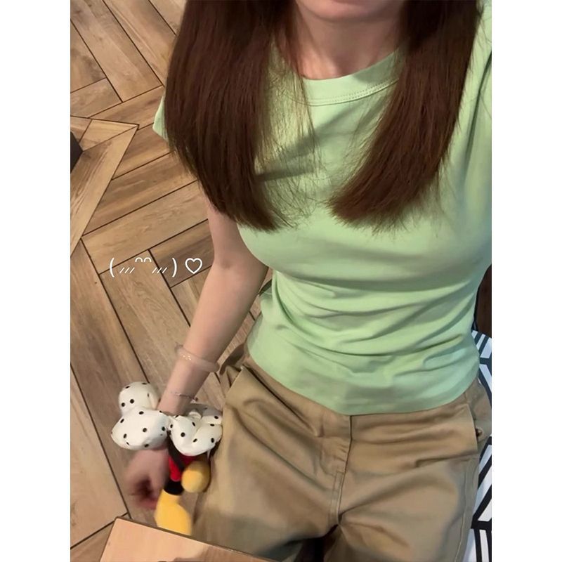 卡其色弯刀阔腿牛仔裤女2025夏季新款美式复古高腰宽松直筒拖地裤|undefined