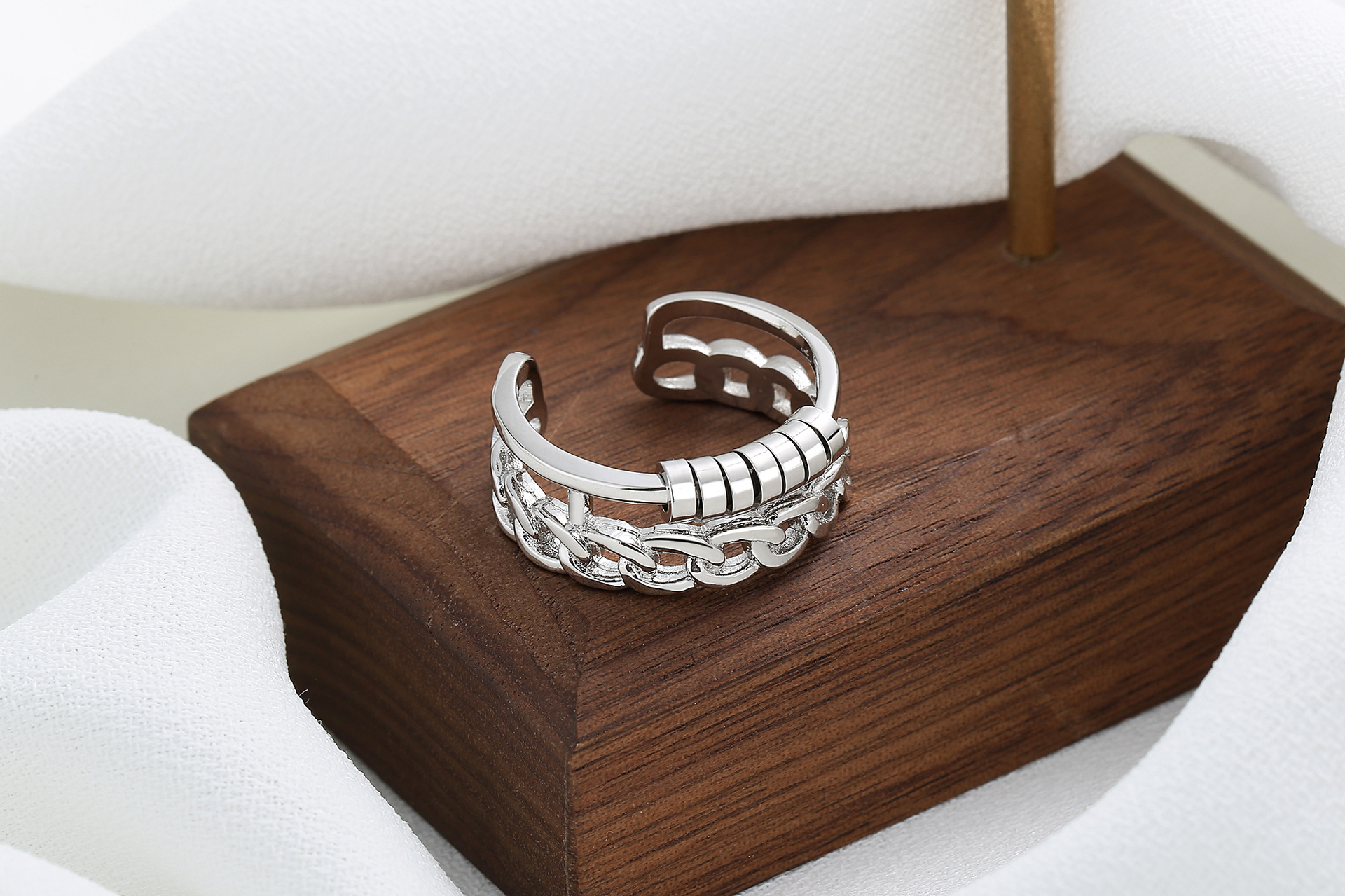 Fashion Geometric Solid Color Copper Rings 1 Piece