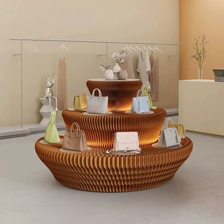 展示架装饰置物架陈列中岛展台商用门店创意展览台展会装置