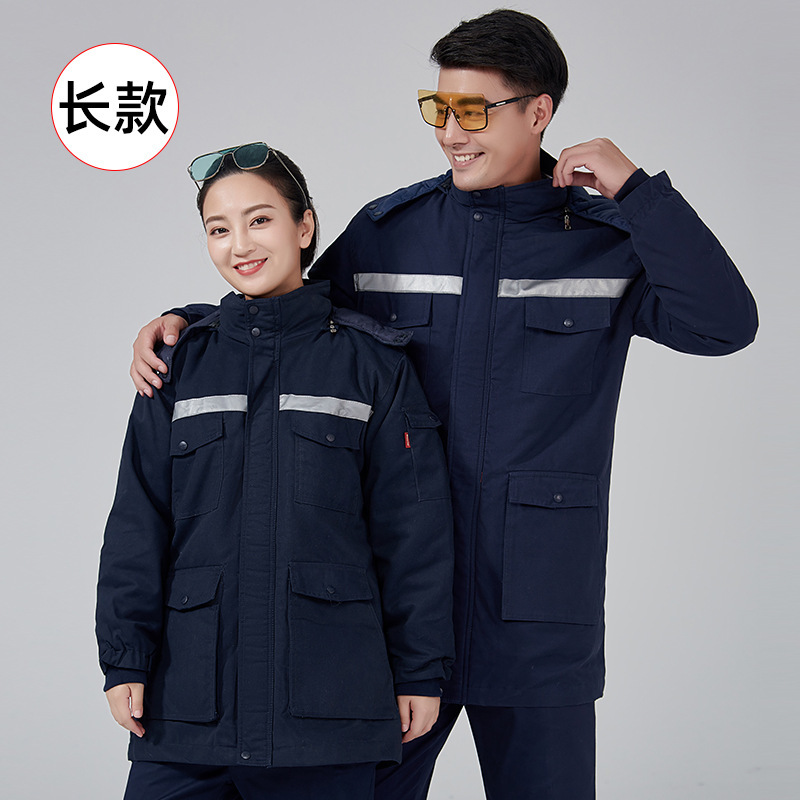 帯電防止作業服、綿服、取り外し可能、ガソリンスタンドで使用可能、ポリエステル綿混紡、厚手、保温、工場ロゴ入り|undefined