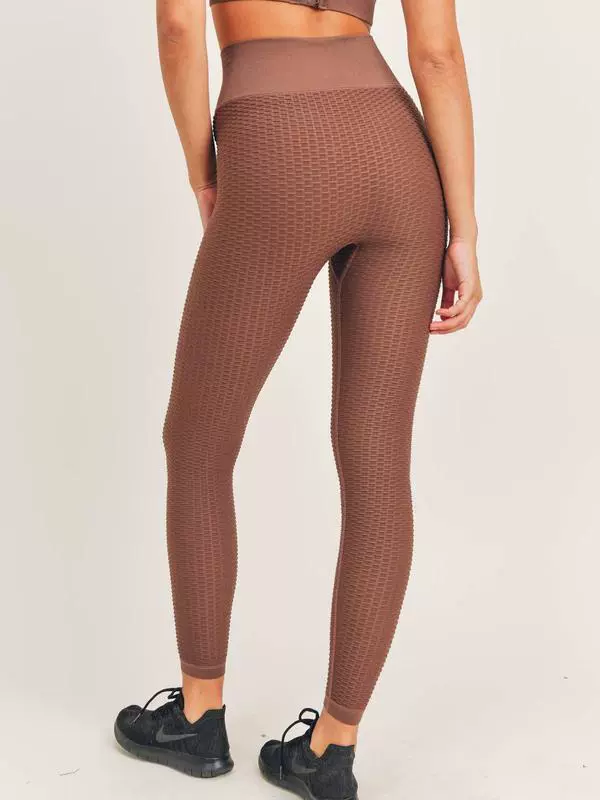 [跨境速卖通Jacquard Ribbed Seams High Waisted Leggings]