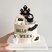 2025万圣节蛋糕装饰搞怪幽灵蝙蝠摆件万圣夜派对镰刀精灵城堡插件