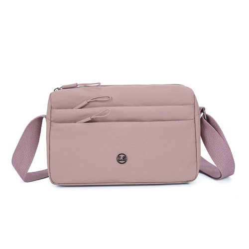 Ladies' High-End Style Large Capacity Single Shoulder Crossbody Bag, New Korean-Chinese Style Versatile Lightweight Nylon Small Square Bag