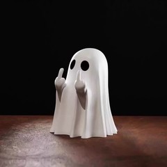 跨境爆款Cute Ghost Statuet创意幽灵摆件万圣节场景派对家居装饰