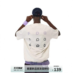 FPA純色背面グラデーションブランドロゴ組版涼感快適な丸襟半袖tシャツ男女同金