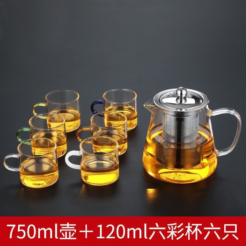 ガラス製の小さなティーカップ、カンフーティーセット、耐熱性と厚みのある家庭用透明なドリンクカップ、ティーカップのみのセット|undefined