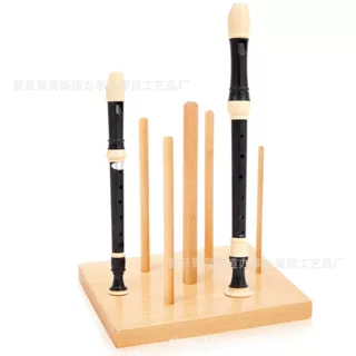 木质笛子收纳架桌面竖笛音乐器材置物架多功能可拆卸整理架