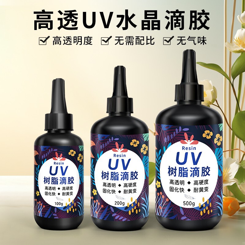 Dongguan Tienu Uv Glue High Transparency Quick-Drying DIY Anti-Yellowing Uv Glue Traceless Ultraviolet Curing Crystal Glue Dongguan Tienu Uv Glue High Transparency Quick-Drying DIY Anti-Yellowing Uv Glue Traceless Ultraviolet Curing Crystal Glue
