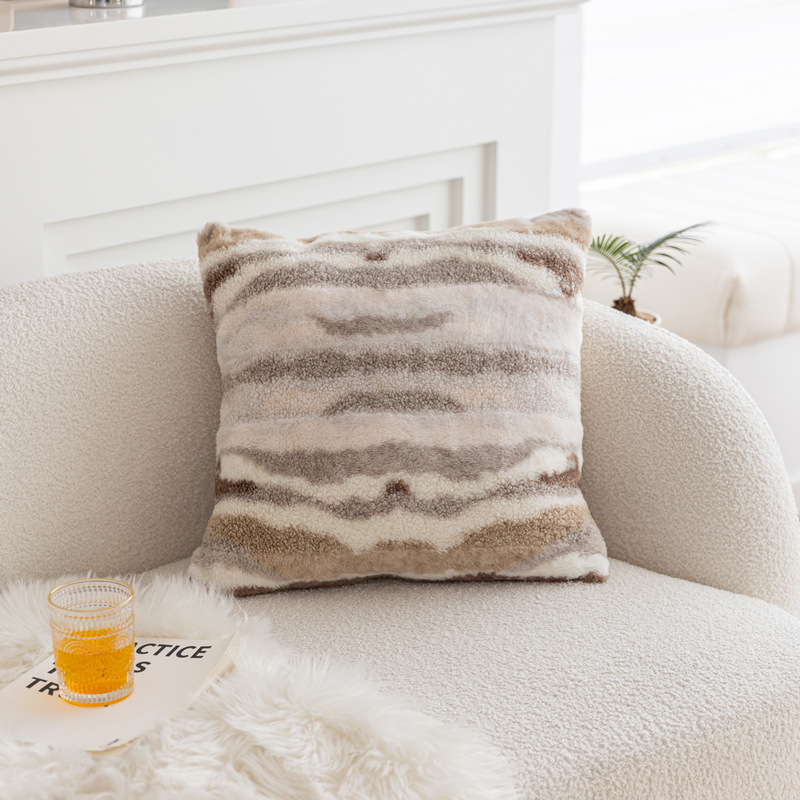 Crema de alto nivel retro viento nudo abrazo funda de almohada sofá cama cama marrón almohada de cintura cojín núcleo ventana flotante