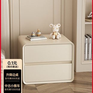 Solid Wood Bedside Table 2025 New Simple Modern Small Light Luxury High-grade Cream Style Bedroom Home Bedside Cabinet