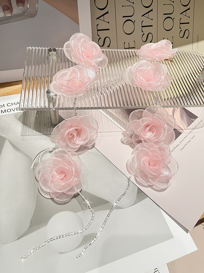 Girl'S Cute Sweet Flower Bow Knot Gauze Hair Clip display picture 10