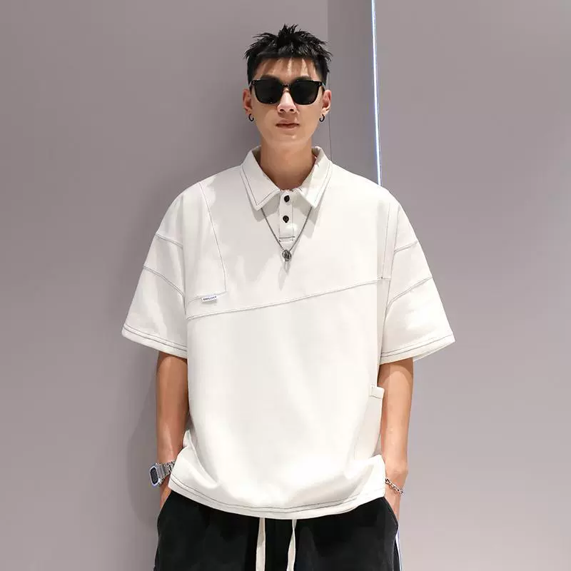 150kg рубашка ПОЛО большого размера с короткими рукавами, летняя мужская национальная мода, ретро, ​​уличная мода, брендовый дизайн, простой дизайн