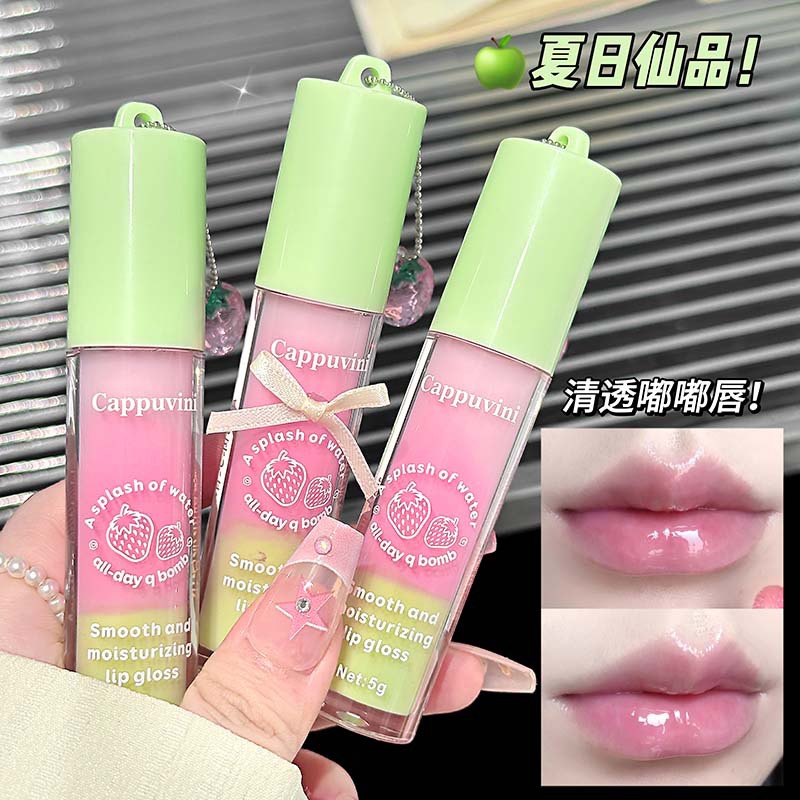 CAPPUVINI Smooth Lip Gel, hidratante, anti-agrietamiento, agua brillante Lip Gel, bálsamo labial transfronterizo otoño-invierno. image 1