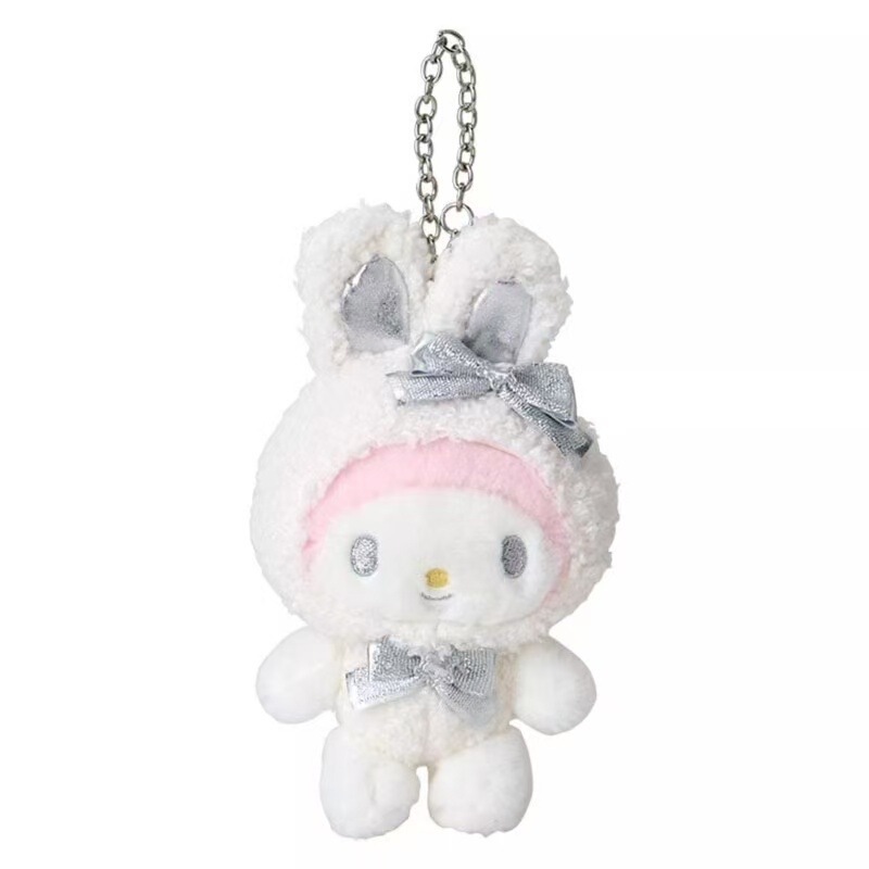 日本の新作可愛いサンリオ初雪うさぎクロミシナモロールktぬいぐるみキーホルダー|undefined