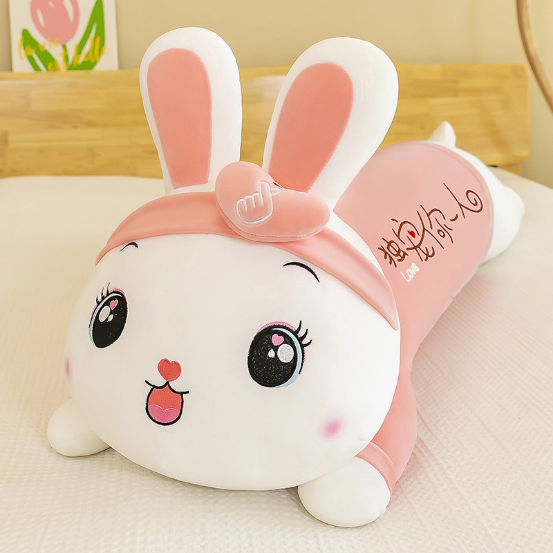 Long Pillow Bed Plush Toy Rabbit Stuffed Animal Large Sleeping Cuddly Doll Wholesale Cute