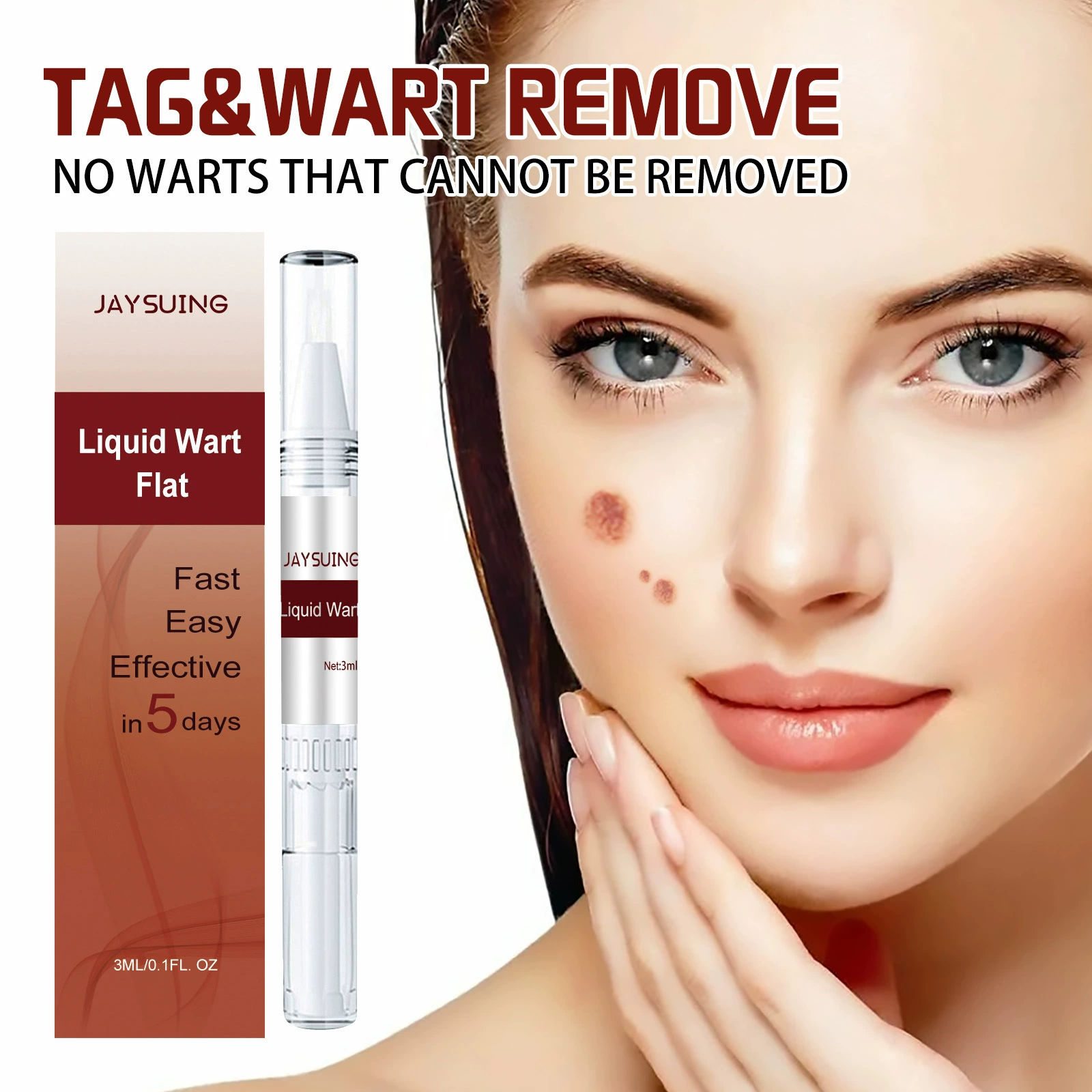 Жидкостный карандаш для удаления бородавок Jaysuing для удаления родинок на коже, улучшает мозоли, мозоли, бородавки, бородавки и разглаживает кожу.