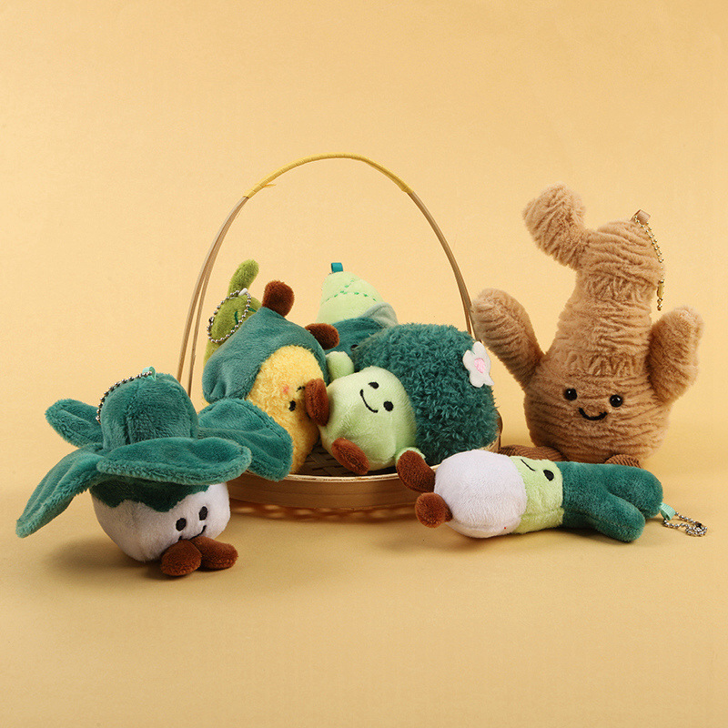 Jellycat creativo verduras frutas plantas extrañas juguetes de peluche colgantes bolsas decoración llaveros muñecas