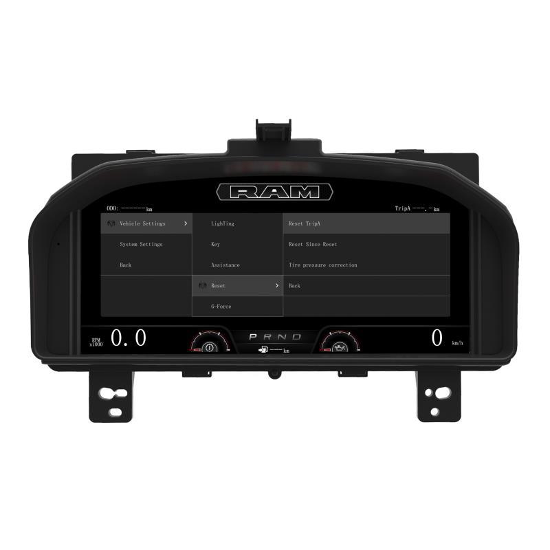 Dodge Ram Ram 1500/2500/3500 08-12 Models Dedicated Full Lcd Instrument Panel with Off-Road Incline Angle Display