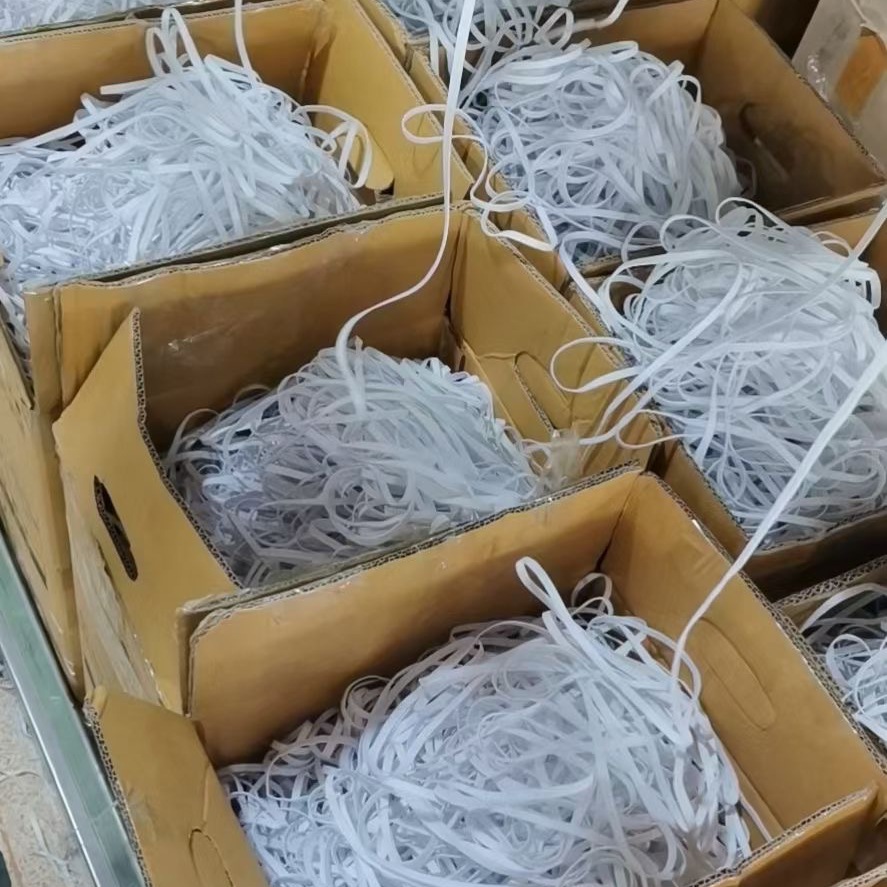 Fábrica en stock banda elástica de ganchillo al por mayor 0,3 cm-10cm banda elástica de punto banda elástica de cintura plana ancha