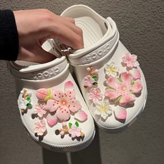 Summer lotus flower hole shoe accessory, shoe flower creative flower DIY accessories, detachable accessories set, wholesale