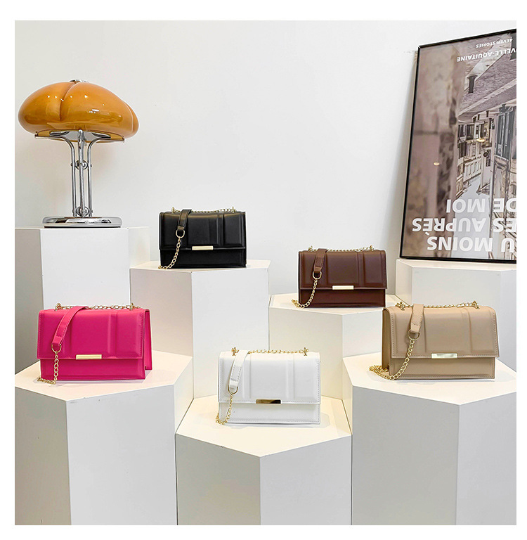 Cross-border commuting small square bag, retro chain single-shoulder bag, Korean version crossbody bag, new autumn/winter 2024 collection, women's bag undefined
