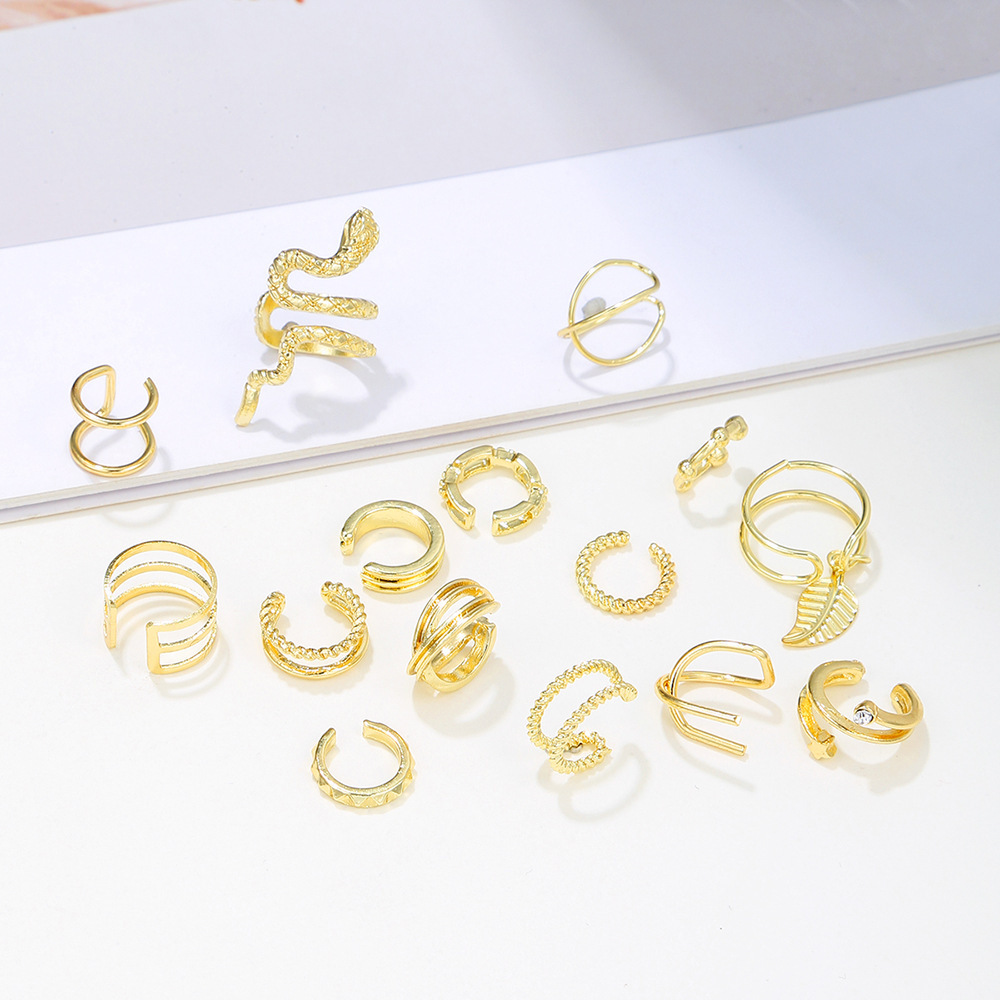 Wholesale Jewelry Fashion C Shape Metal Plating Ear Clips display picture 2