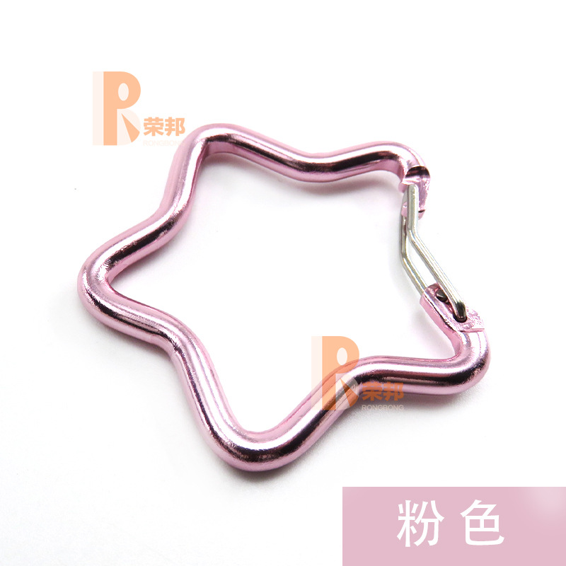 와이어 탄성 막대 다섯개 별 핑크